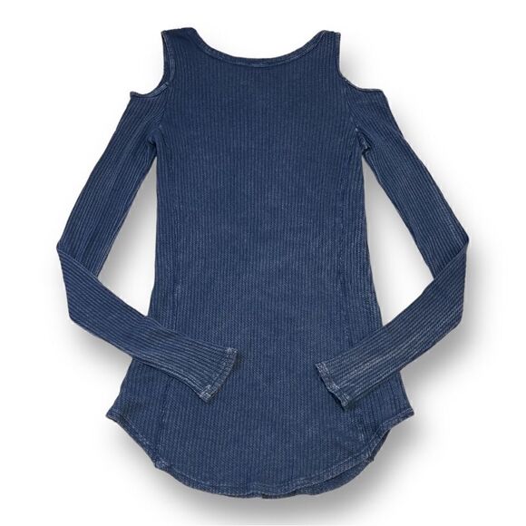 Braeve Open Shoulder Blue Thermal Top Size Small - Picture 5 of 5